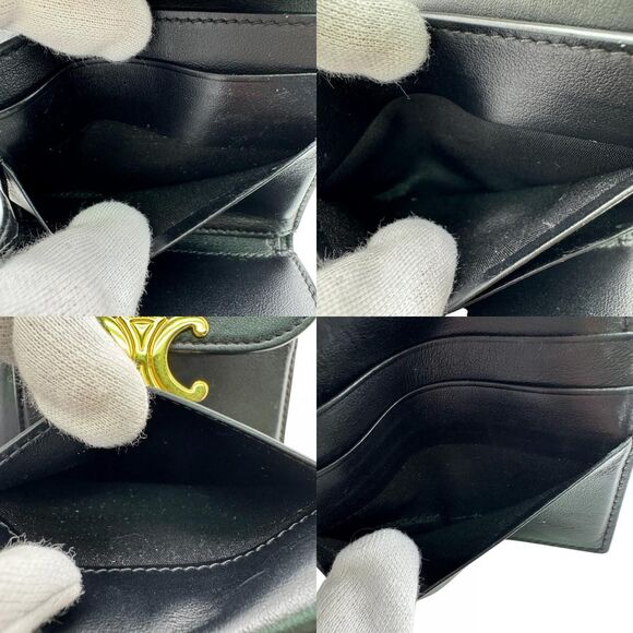 Celine Trifold Wallet Black Ladies - Picture 7 of 8